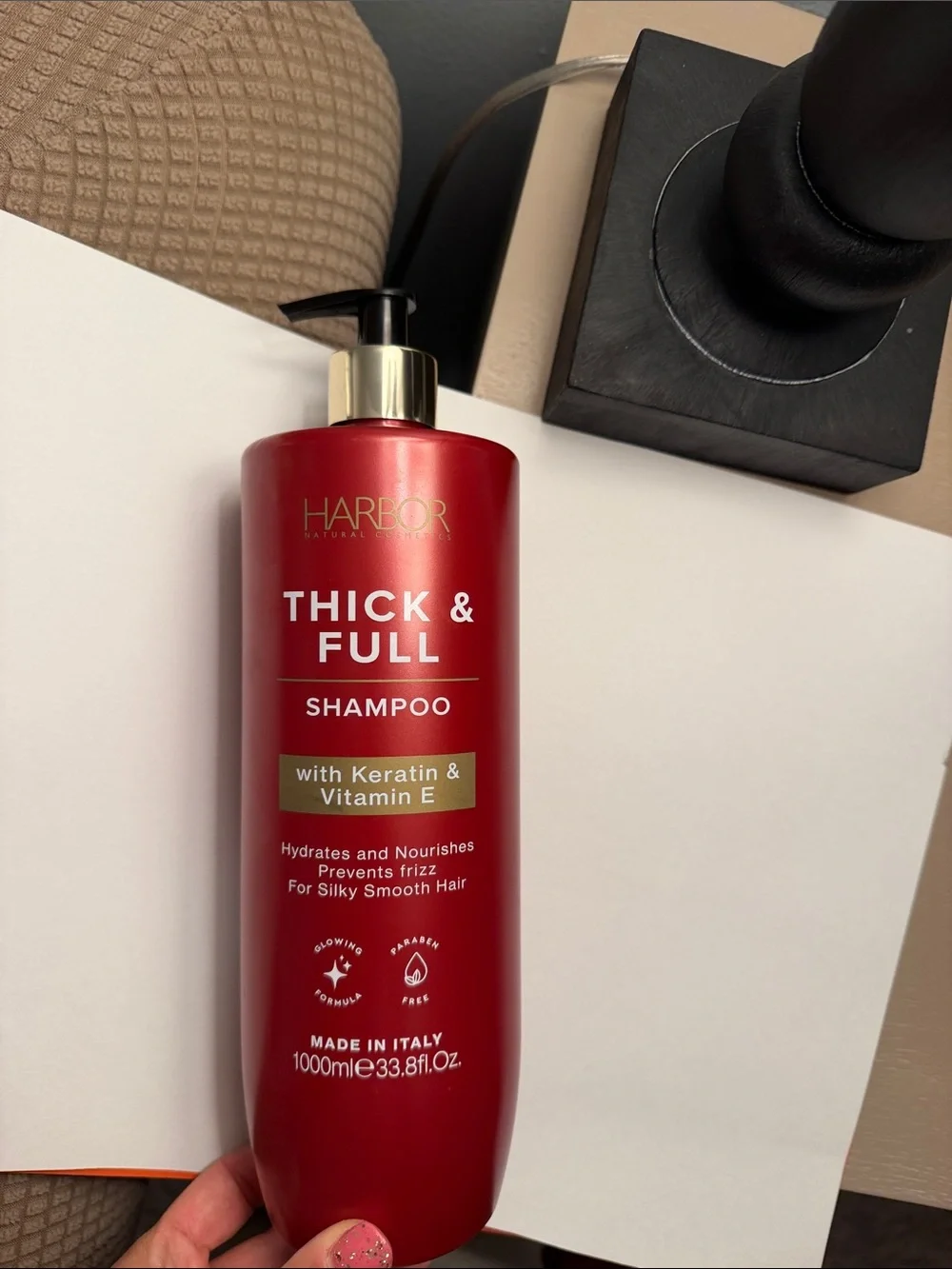 Arbor Thick & Full Shampoo - Red Bottle with Gold Pump